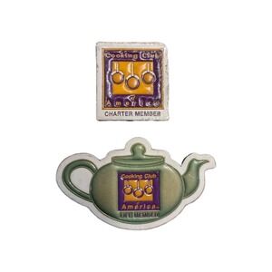 Cooking Club of America Magnet Lot Charter Member & Life Member Teapot Logo